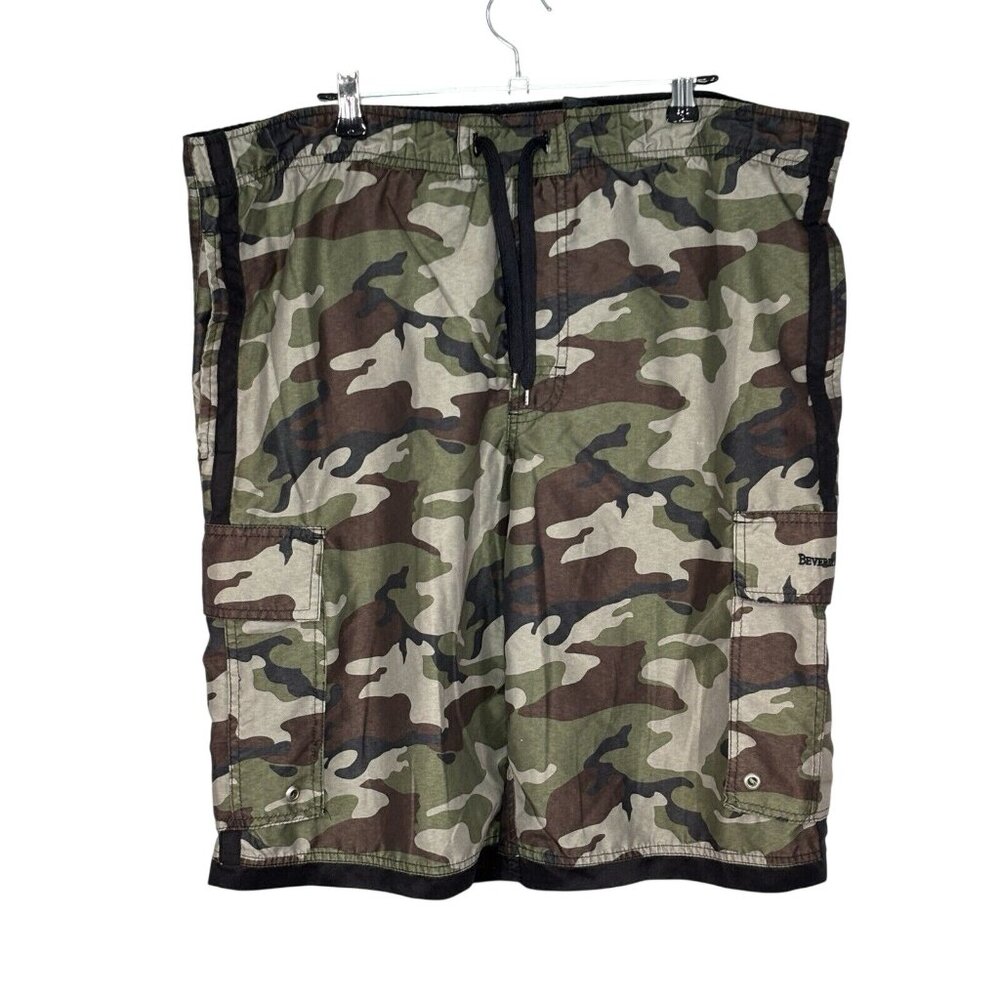 Beverly Hills Polo Club Mens Camouflage Cargo Shorts M Polyester